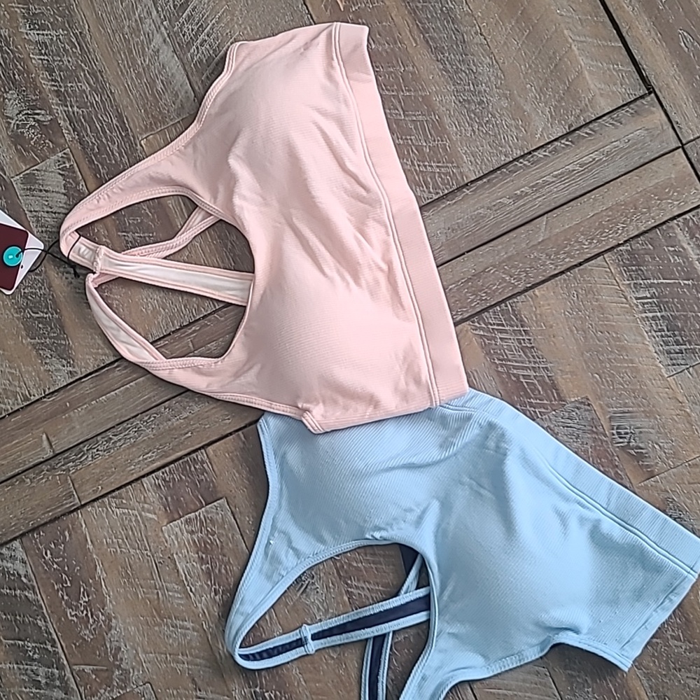 Tommy John Light Blue and Peach Bras